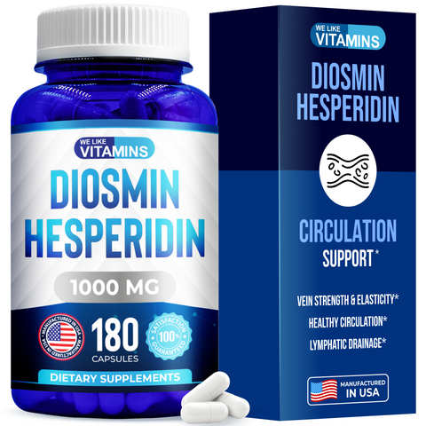 Diosmin Hesperidin 1000mg – 180 Capsules (90-Day Supply)